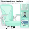 Bürostuhl ergonomisch mit Mesh-Rückenlehne, 90° klappbare Produktbild-Vorschau 8