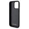 The back of a black iPhone case with the Mercedes-Benz logo embossed on it. Produktbild-Vorschau