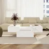 Ausziehbarer Couchtisch 'Lens' mit Stauraum 80 x 60 x 36 cm Produktbild-Vorschau 2