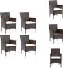 vidaXL Garten-Essstühle 4 Stk. Poly Rattan Braun -  Produktbild-Vorschau 1
