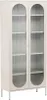 A tall, narrow cabinet with two glass doors and four shelves. Voir les images du produit