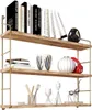 Skye Decor, 3'lü Duvar Rafı, Kitaplık, Wandregale, Gold, Produktbild-Vorschau 10