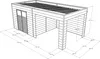 WPC Gartenhaus Modell Cubus Lounge 16,25 m² Produktbild-Vorschau 3