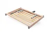 A wooden bed frame with slats and metal support. Náhľad obrázku produktu