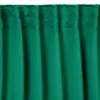 A close-up view of a green curtain with pleats. Produktbild-Vorschau