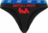 Damen Thong Slip - Boxer-0066-woman-black-v-S - schwarz - S Produktbild-Vorschau 1