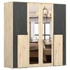 Drehtürenschrank Kleiderschrank 200 cm Artisan Produktbild-Vorschau 2