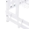 A close-up view of a white metal dish drying rack. Podgląd zdjęcia produktu