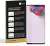 A product box with instructions and a smartphone with a screen protector. Produktbild-Vorschau