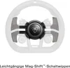 A close-up view of a racing steering wheel with paddle shifters and a central logo. Podgląd zdjęcia produktu
