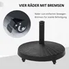 Sonnenschirmständer 25kg Schirmständer mit Rollen rund Produktbild-Vorschau 6