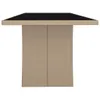 vidaXL Gartentisch mit Glasplatte Beige Poly Rattan & Produktbild-Vorschau 5