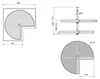 Emuca Lot Drehplatten Shelvo 3/4, für 800mm Modul, Produktbild-Vorschau 3