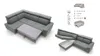 Kaiser Möbel Ecksofa, Eckcouch, Ecksofa BARDO stoff Neve Produktbild-Vorschau 3