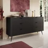 AX LIVING Kommode schwarz mit Schubladen Vespasia 163 6S Produktbild-Vorschau 1