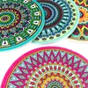 Oblique Unique 4 Filz Untersetzer Mandala  Ø 12cm Produktbild-Vorschau 4
