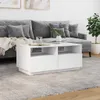 vidaXL Konferenční stolek s LED světly bílý 90x49x40 cm Náhled obrázku produktu 4