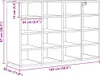 vidaXL Scarpiera con ripiano in legno di recupero 103 x 30 Anteprima dell’immagine prodotto 8
