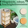 HEIMWERT Naturweiß  Wäschekorb Regal 3 Fächer - Stabiler Produktbild-Vorschau 6
