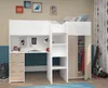 Parisot TOM Hochbett mit Schreibtisch und Kleiderschrank Produktbild-Vorschau 3