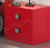 Vipack Nachttisch Monza 2-Schubladen Holz Rot Produktbild-Vorschau 9