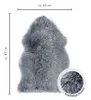 Echtes Lammfell ca. 85x60 cm – grau, flauschig, weich, ideal als Dekofell
 Produktbild-Vorschau