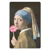 MuchoWow® Mauspad Mousepad Mädchen mit Perlenohrring - Produktbild-Vorschau 1