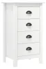 vidaXL Příborník Hill White 46x35x80 cm Borovicový masiv Náhled obrázku produktu 7
