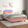 Boxspringbett mit Matratze & LED Rosa 120x200 cm Samt Produktbild-Vorschau 2
