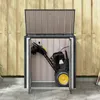 vidaXL Contenitore da giardino nero 101,5 x 57 x 100,5 cm Anteprima dell’immagine prodotto 5