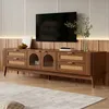 TV komoda Merax s LED osvetlením a sklenenými dvierkami, Náhľad obrázku produktu 3