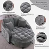 Divano letto multifunzionale 2 in 1 con pouf contenitore, Anteprima dell’immagine prodotto 7