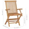 Gartenstühle mit Hellblauen Kissen 2 Stk. Massivholz Teak , Produktbild-Vorschau 10