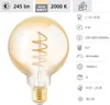 LED žiarovka - jantárová - sklo - E27 - stmievateľná Náhľad obrázku produktu 6