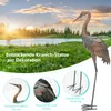 COSTWAY Sada 2 zahradních soch, zahradní sochy jeřábu s Náhled obrázku produktu 3