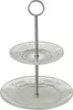Etagere aus Glas mit zwei Ebenen, RELIEF, 28 cm Produktbild-Vorschau 1