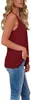 ASKSA Damen Bluse V-Ausschnitt Ärmellose Einfarbige T-Shirt Produktbild-Vorschau 4