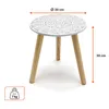 Biely odkladací stolík s dekorom, nosnosť do 7 kg – 30 cm – Náhľad obrázku produktu 2