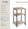 Table d’appoint Memphis 34x30x59cm - Bois clair industriel, Voir les images du produit 6