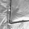 A close-up view of a white duvet with a black trim. Produktbild-Vorschau