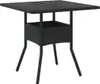 vidaXL Gartentisch mit Glasplatte Schwarz 80x80x75 cm Poly Produktbild-Vorschau 1