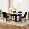 Sweiko 120x70cm Schwarz Esstisch mit 4 Stühlen Set,Moderne Produktbild-Vorschau 1