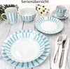 Split turquoise stripes servizio da 12 pezzi piatto da Anteprima dell’immagine prodotto 6