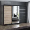Schwebetürenschrank 200 cm, 3-türig, mit Spiegel & 4 Produktbild-Vorschau 1