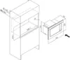 Technical drawing showing dimensions for a built-in appliance installation. Produktbild-Vorschau