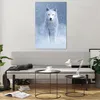 Bilder auf glas - Einteilig - Weiß Wolf Schnee - 80x120cm - Produktbild-Vorschau 6