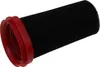 A black cylindrical air filter with a red conical end. Produktbild-Vorschau