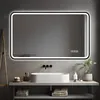 LED Badezimmerspiegel 70x90 cm mit schwarzem Produktbild-Vorschau 3