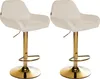 CLP 2er Set Barhocker Braga Stoffbezug mit Goldgestell, Produktbild-Vorschau 1