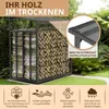 Kaminholzregal Metall 185x105x185 cm verzinkt anthrazit mit Produktbild-Vorschau 4